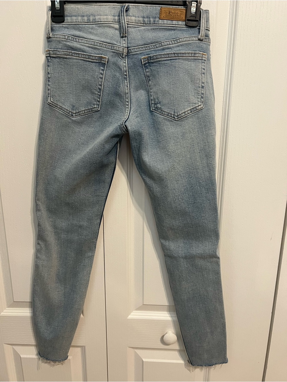 Ralph Lauren Tompkins Mid-Rise Skinny Crop Blue Denim Jeans - Picture 4 of 7